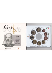 2014 - Divisionale I.P.Z.S. 9 Valori Italia - Con 2 Euro Dedicato a Galileo Galilei
